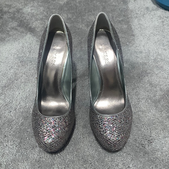 Bakers Shoes - Bakers multi colored sparkly heels size 7-1/2